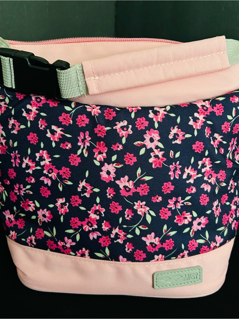 Meir brand Women’s Floral Pink Navy Insulated Lunchbox